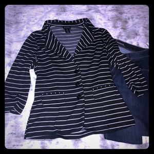 Black Striped Blazer